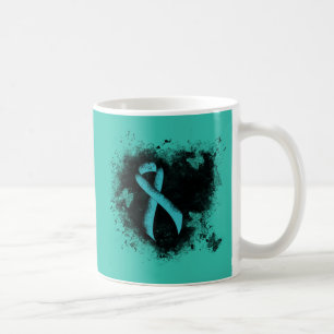 Mug Coeur turquoise de pontage du ruban