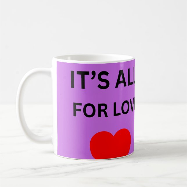 mug coeur violet (Gauche)