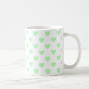 Mug Cœurs à pois verts