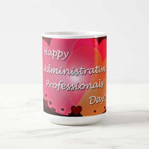 Mug Coeurs administratifs heureux de jour de