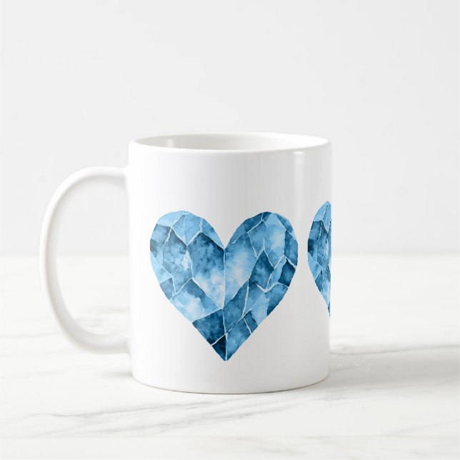 Mug Cœurs bleus (Gauche)