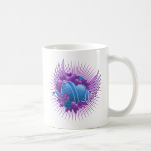 Mug Coeurs bleus Roses et ailes