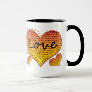 Mug Cœurs d'amour 1 Corinthiens 13