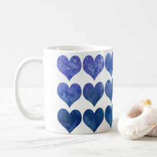 Mug Coeurs d'amour bleu