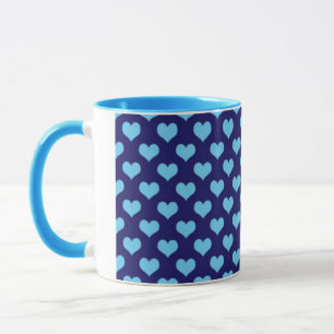 Mug Coeurs d'amour bleu