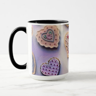 Mug Coeurs d'aquarelle Whimsical mignon et coloré