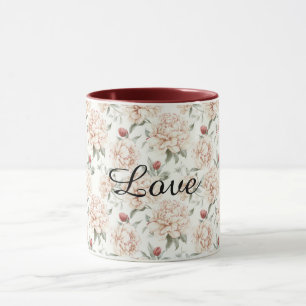 Mug Cœurs de cerise rouges à la crème Saint-Valentin A