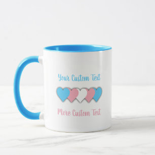 Mug Coeurs de fierté transgenre