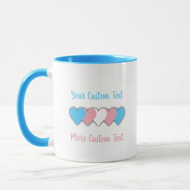 Mug Coeurs de fierté transgenre (Gauche)