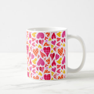 Mug Coeurs de gribouillis avec Motif et texture