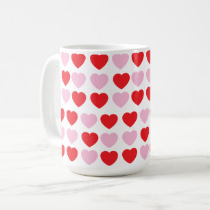 Mug Coeurs de la fête des Valentines rouges et roses
