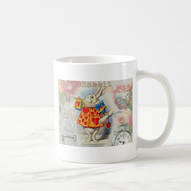 Mug Coeurs de lapin blanc Alice Classic (Droite)