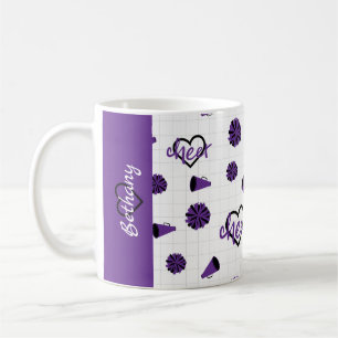 Mug Coeurs de poitrine pourpre, Pom Poms, Motif de még