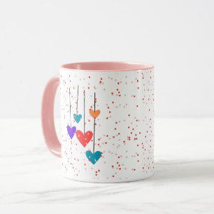 Mug Coeurs Design d'art moderne