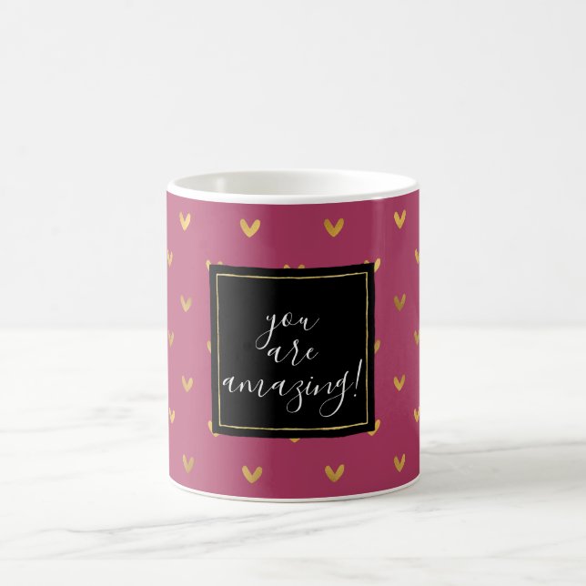 Mug Coeurs d'or rose (Centre)