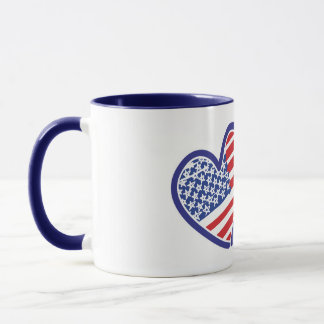 Mug Coeurs du drapeau américain et du Colorado