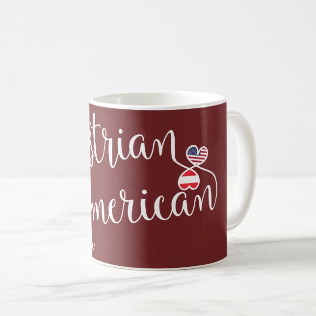 Mug Coeurs enmêlés autrichiens américains (Devant droit)