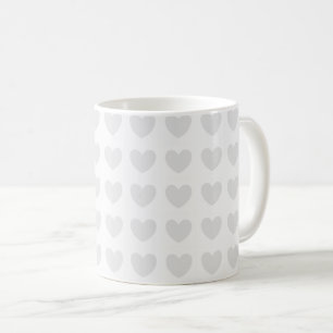 Mug Coeurs gris clair
