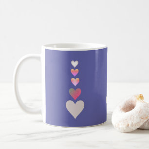 Mug Cœurs jolis Pervenche Moderne Simple Mignon