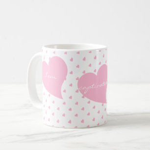 Mug Coeurs mignons de couple personnalisés