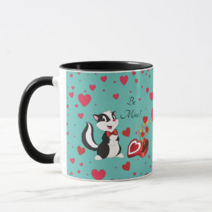 Mug Coeurs mignons Heureuses Saintes-Valentin de peau