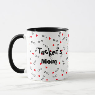 Mug Coeurs os j'aime mon chien