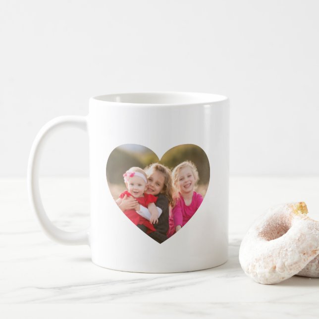 Mug Coeurs photo personnalisés 2 (Avec donut)