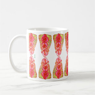 Mug Coeurs rose et vert