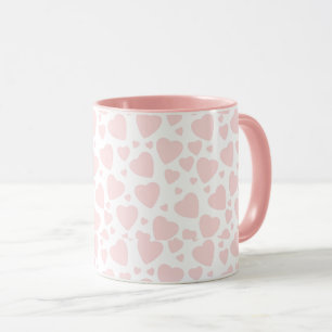 Mug Coeurs rose pâle