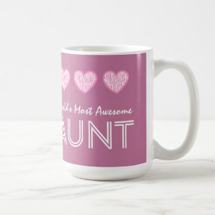 Mug Coeurs roses V03 de la TANTE la plus