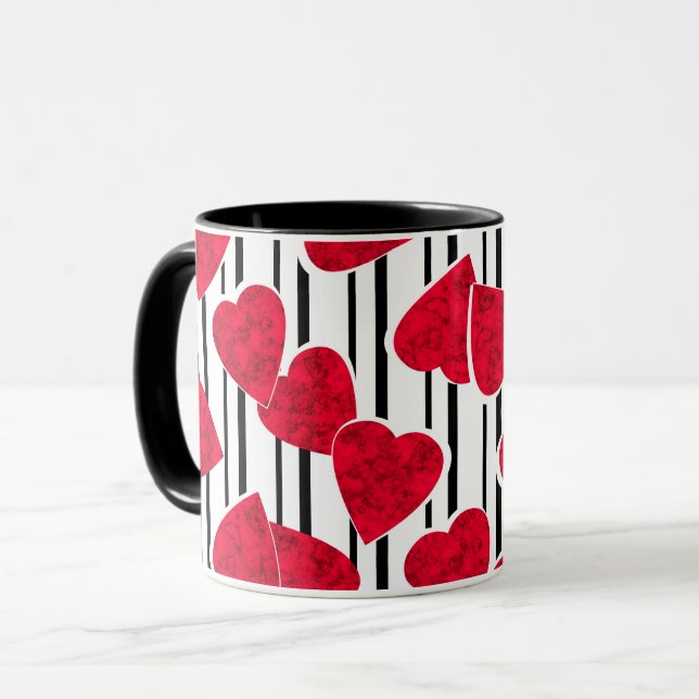 Mug Coeurs rouges (Devant gauche)