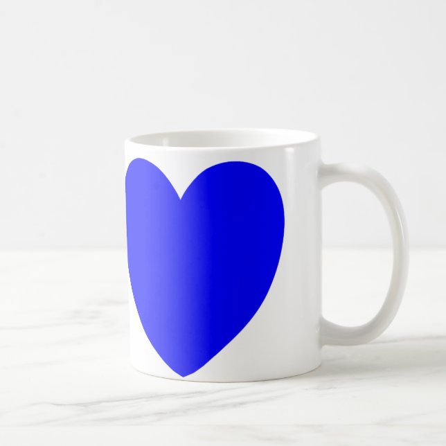Mug Coeurs rouges et bleus, copie d'art abstrait (Droite)