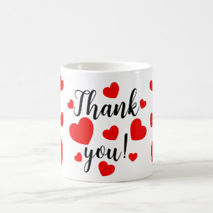 Mug Coeurs rouges Merci