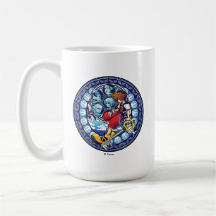 Mug Coeurs royaux Art Clé en verre poli bleu