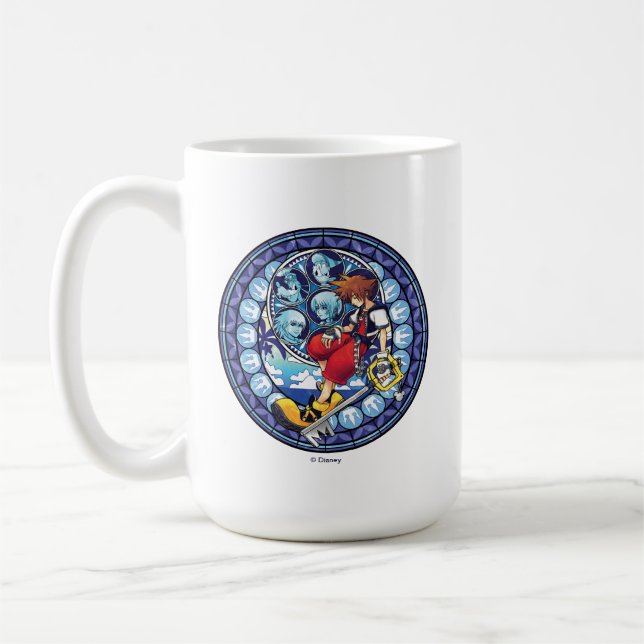 Mug Coeurs royaux | Art Clé en verre poli bleu (Gauche)