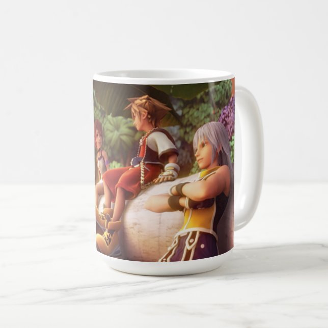 Mug Coeurs royaux | Kairi, Sora & Riku Film Still (Devant droit)