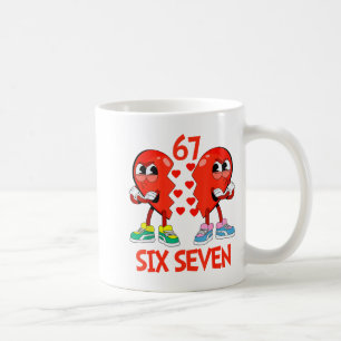 Mug Cœurs Saint-Valentin Drôle Six Sept 6 7 Mème Gen A