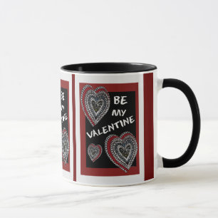 Mug Coeurs sur le panneau de craie