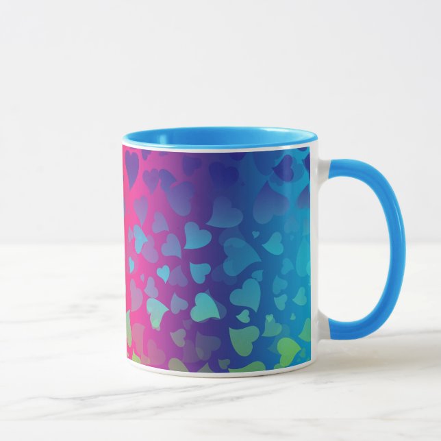 Mug Coeurs tombants colorés (Droite)