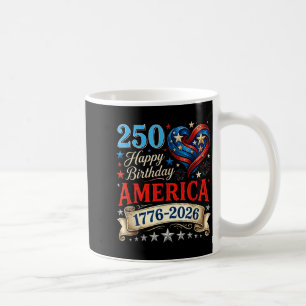 Mug Cœurs USA 1776 2026 4 juillet 250e anniversaire US