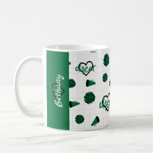 Mug Coeurs verts, Pom Poms, Motif mégaphone