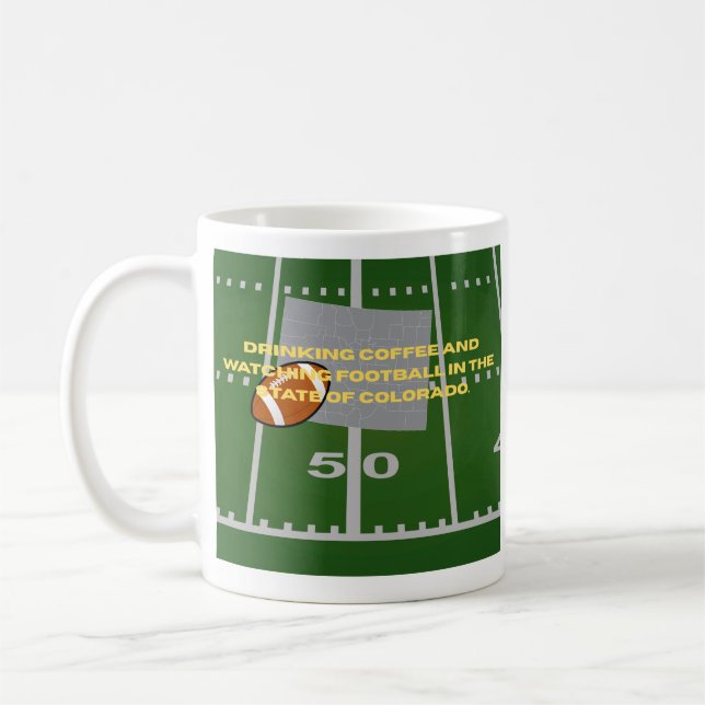 Mug Coffee and Football in Colorado  (Gauche)