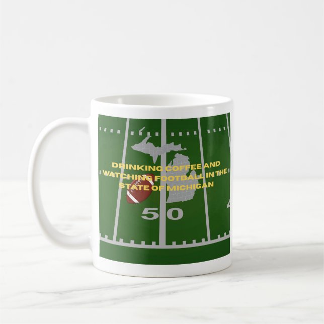 Mug Coffee and Football in Michigan  (Gauche)