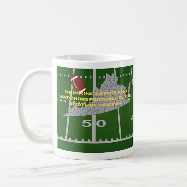 Mug Coffee and Football in Virginia  (Gauche)