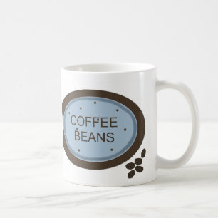 Mug Coffee Bean Connexion en bleu et Brown