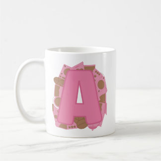 Mug Coffee Letter A: Monogram Initial 