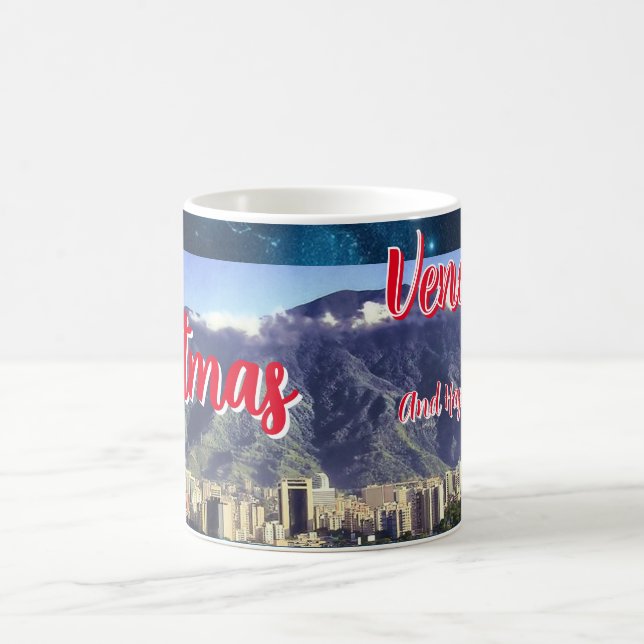 Mug Coffee merry christmas Venezuela, customizable (Center)