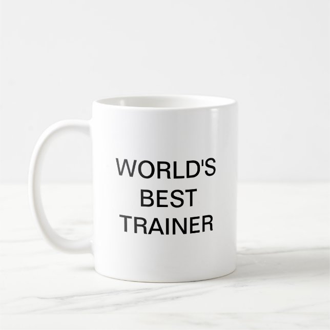 Mug Coffee Mug, le meilleur entraîneur du monde (Gauche)