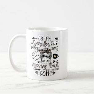 Mug Coffee Scrubs Gants En Caoutchouc Messy Bun Obteni
