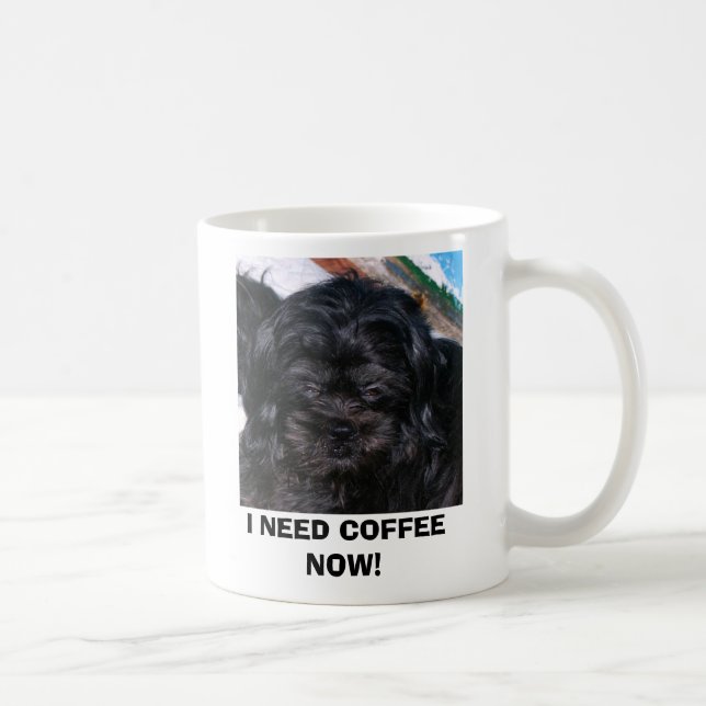 MUG COFFEEHAMISH, J'AI BESOIN DE CAFÉ MAINTENANT ! (Droite)